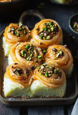 Lockere Pistazien-Heferollen mit Orangen-Frischkäse-Frosting