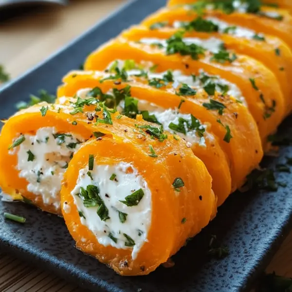 Möhrenrolle mit Frischkäse