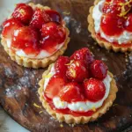 M&uuml;rbeteig Tartelettes mit Erdbeeren und Mascarponecreme