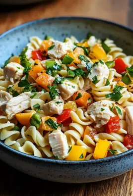 Nudel-Hähnchensalat mit Frühlingszwiebeln