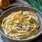 Orangen Lachs Pasta