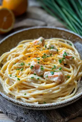 Orangen Lachs Pasta