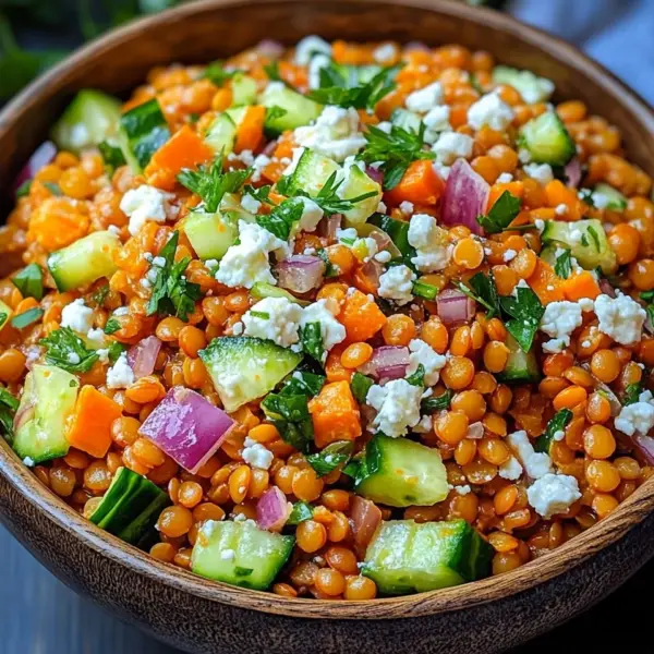 Orientalischer Rote Linsensalat mit