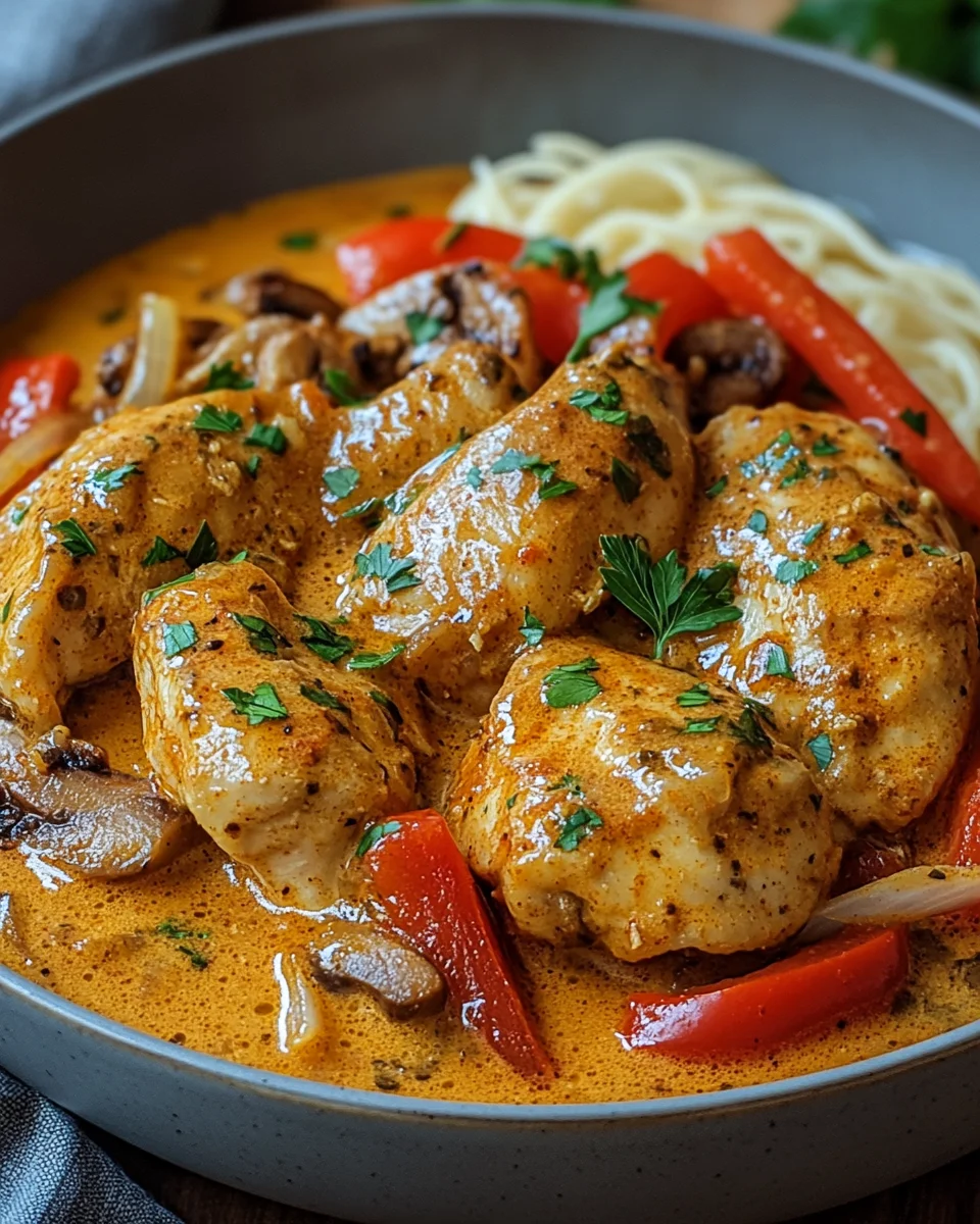 Paprika-Sahne-Hähnchen 21 Paprika-Sahne-Hähnchen