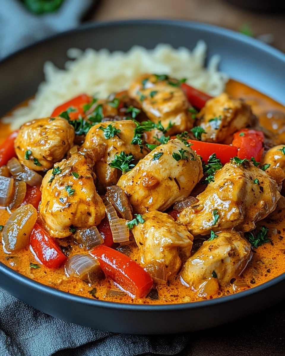 Paprika-Sahne-Hähnchen 23 Paprika-Sahne-Hähnchen