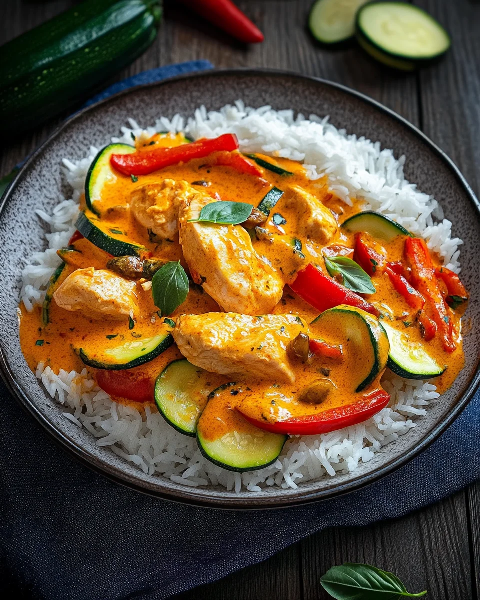Paprika-Zucchini-Rahm-Hähnchen 22 Paprika-Zucchini-Rahm-Hähnchen