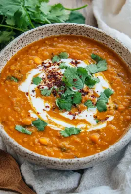 Rote Linsensuppe mit Süßkartoffeln