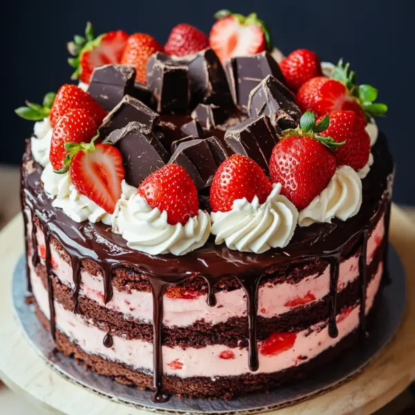 Saftige Erdbeer-Schoko-Torte