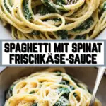Spaghetti mit Spinat Frischkäse-Sauce 18 Pinterest Hidden Image