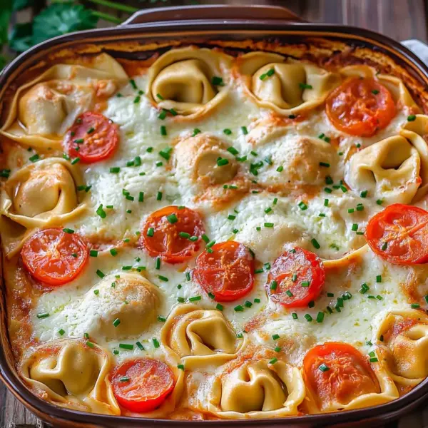 Tortellini-Auflauf mit Tomaten & Mozzarella