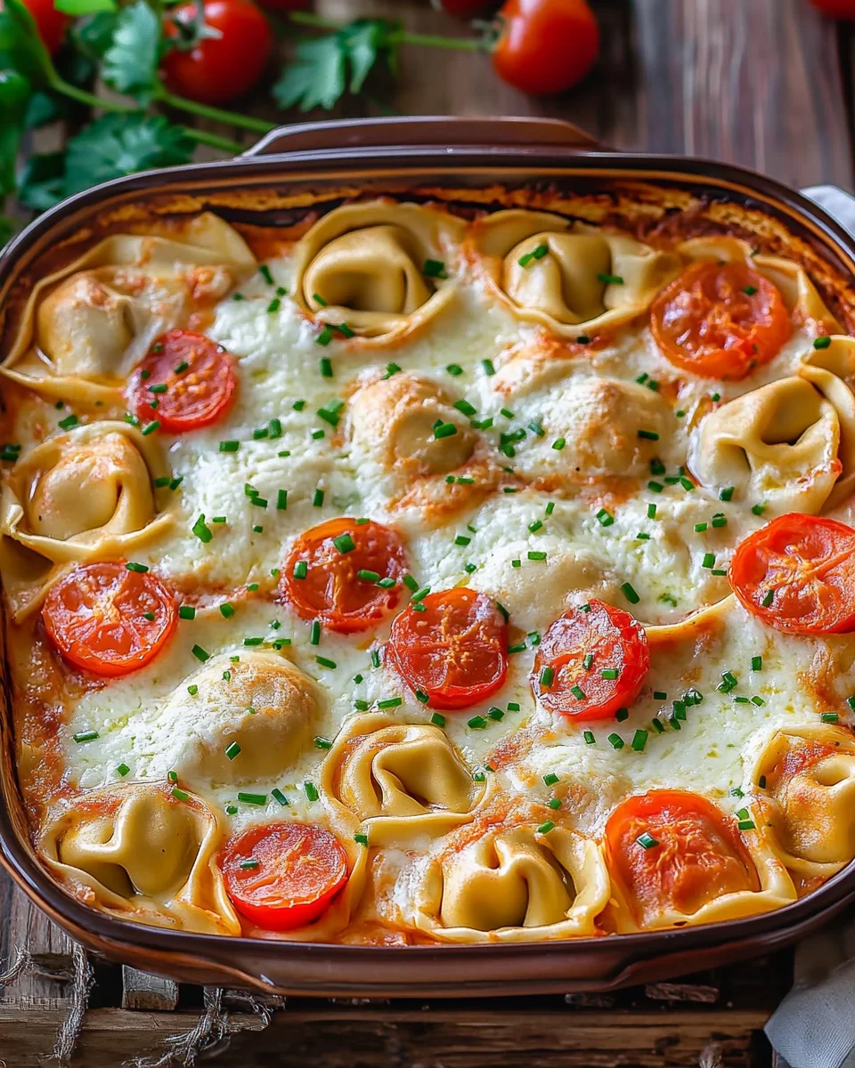 Tortellini-Auflauf mit Tomaten & Mozzarella