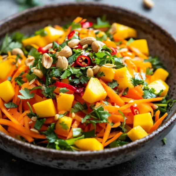 Asiatischer Spitzkohl-Mango-Salat