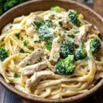 Cremige H&auml;hnchen-Brokkoli-Alfredo Pasta