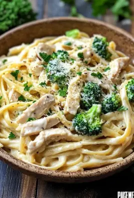 Cremige Hähnchen-Brokkoli-Alfredo Pasta