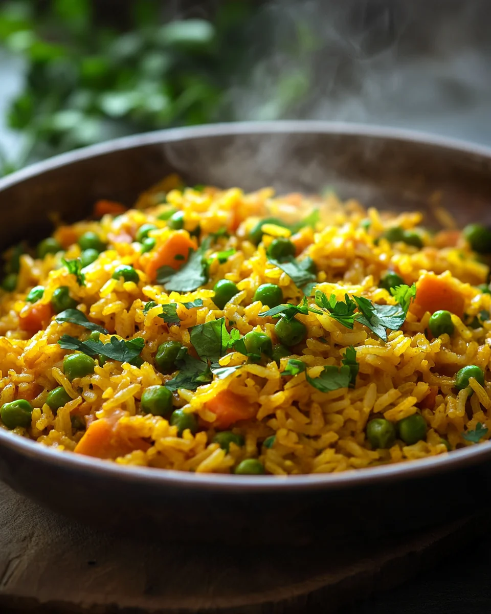 Curryreis mit Erbsen und M&ouml;hren