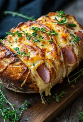 Handbrot mit Schinken und Käse
