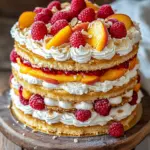 Himbeer-Pfirsich-Torte