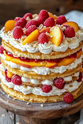 Himbeer-Pfirsich-Torte