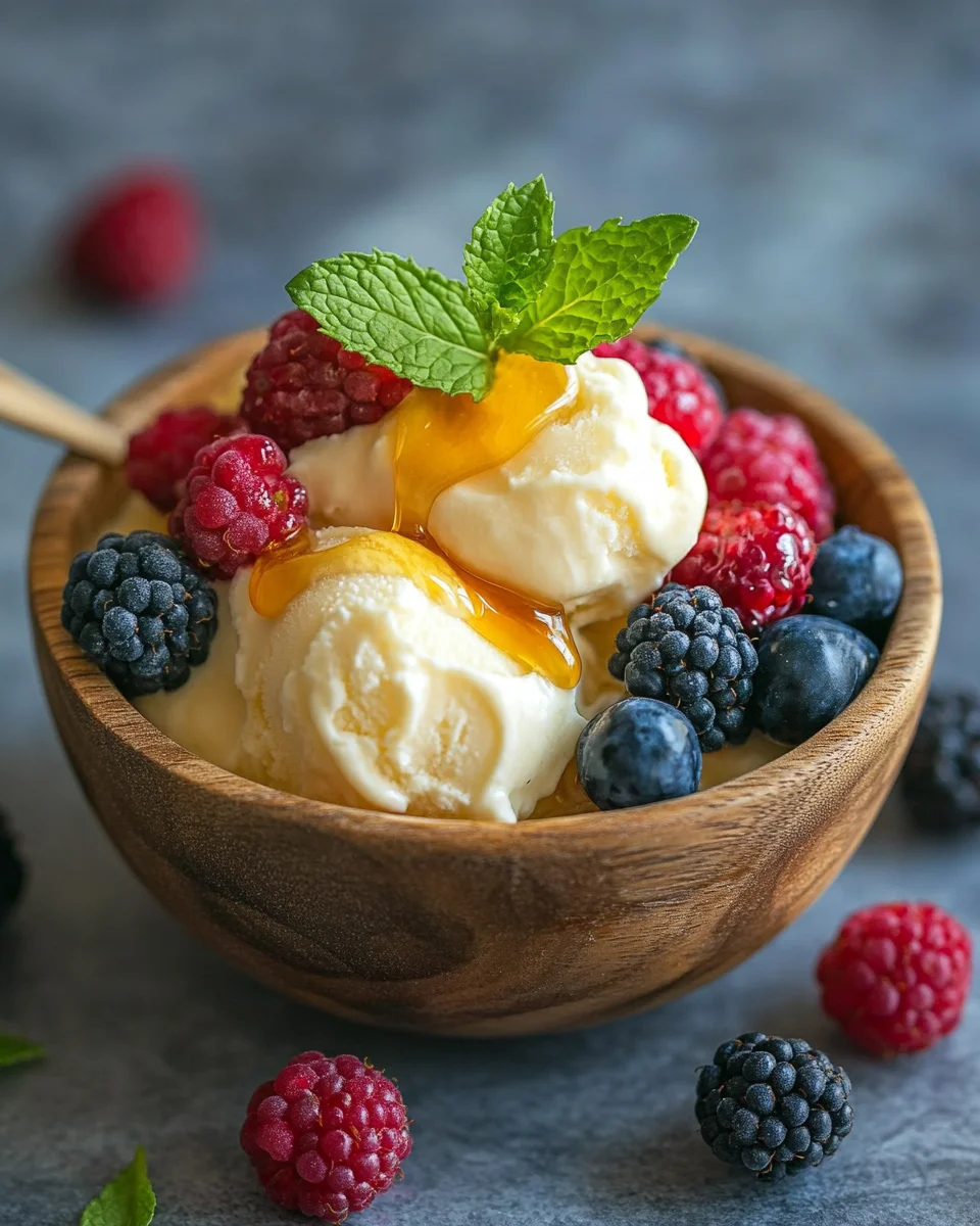 Joghurt Eis ohne Eismaschine Rezept mit schneller Zubereitung