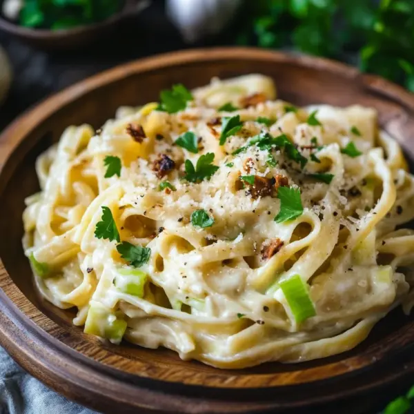 Käse-Lauch Pasta mit Hackfleisch