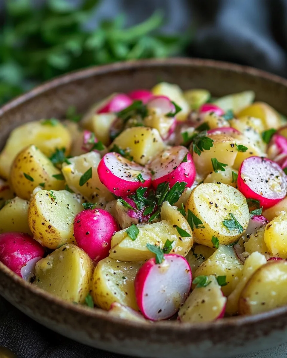 Kartoffelsalat mit Radieschen