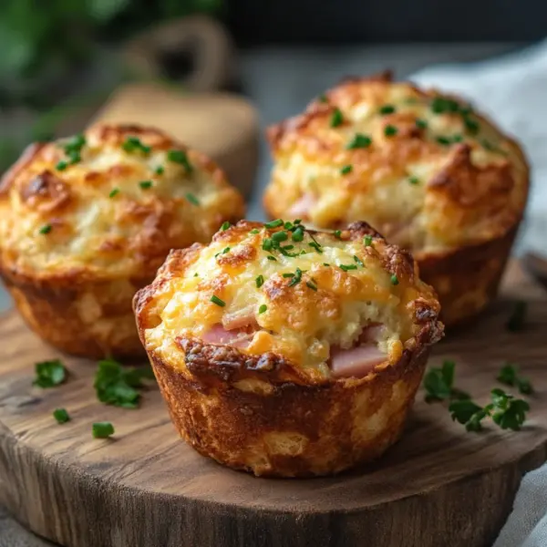 Muffins mit Putenschinken und Käse