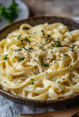 Nudeln in Käse Sahne Soße