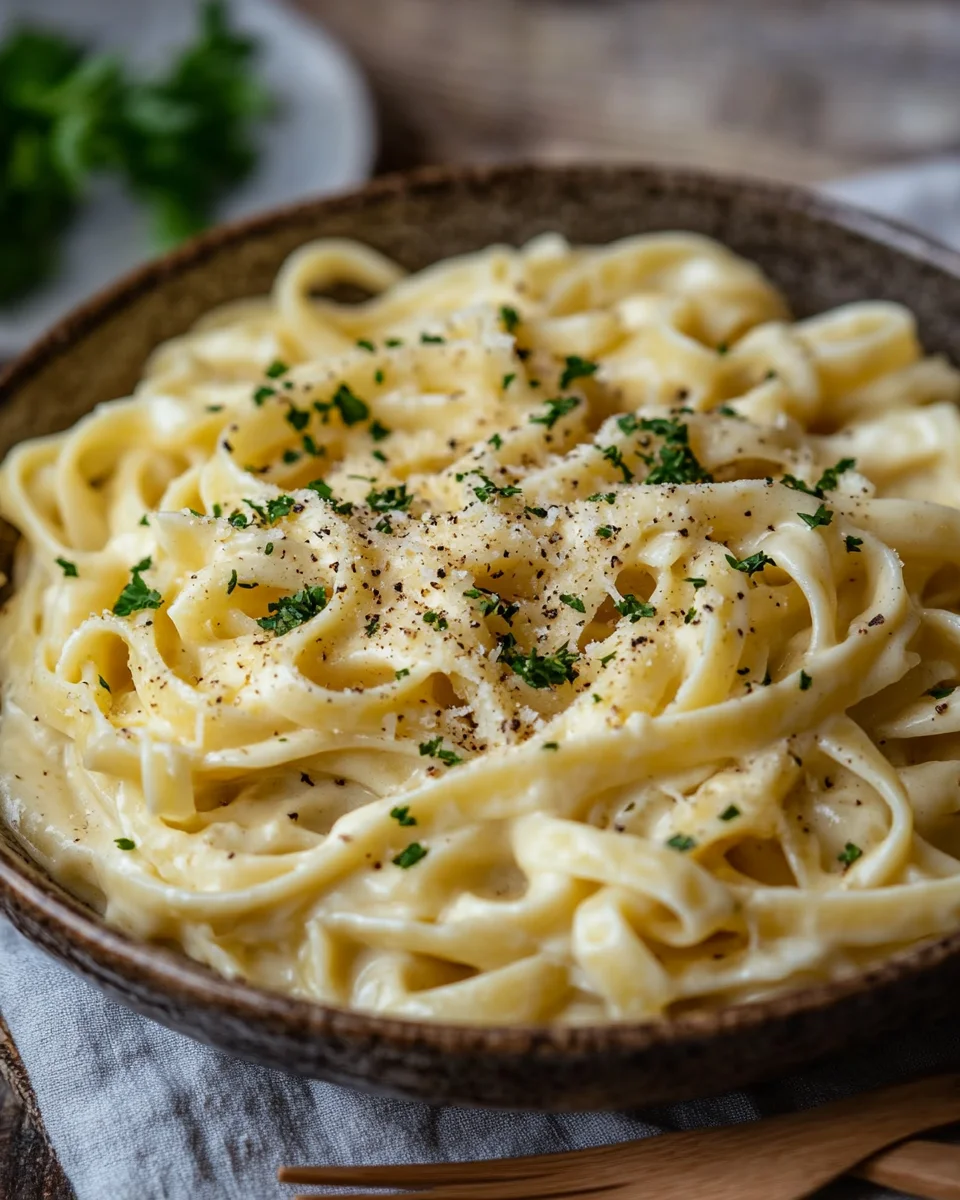 Nudeln in K&auml;se Sahne So&szlig;e