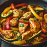 Paprika-Zucchini-Sahne-H&auml;hnchen