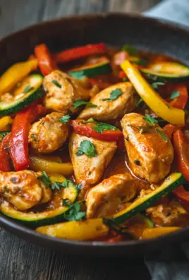 Paprika-Zucchini-Sahne-Hähnchen