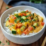 Reis mit Gem&uuml;se-Frischk&auml;se-Sauce