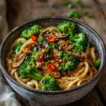 Schnelle Asianudeln mit Erdnusssauce