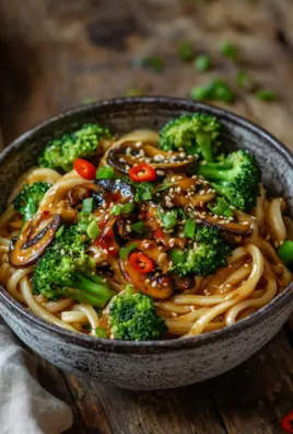 Schnelle Asianudeln mit Erdnusssauce