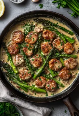 Spargelpfanne mit Frikadellen 22 Spargelpfanne mit Frikadellen
