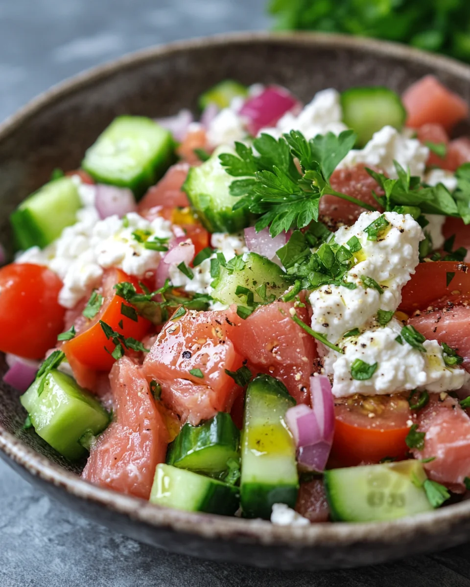 Thunfisch-Hüttenkäse-Salat 20 Thunfisch-Hüttenkäse-Salat