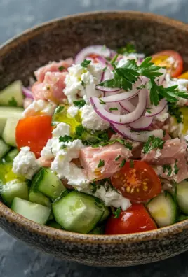 Thunfisch-Hüttenkäse-Salat