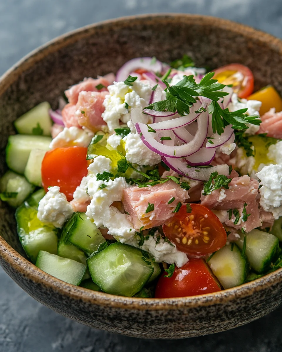 Thunfisch-Hüttenkäse-Salat 22 Thunfisch-Hüttenkäse-Salat
