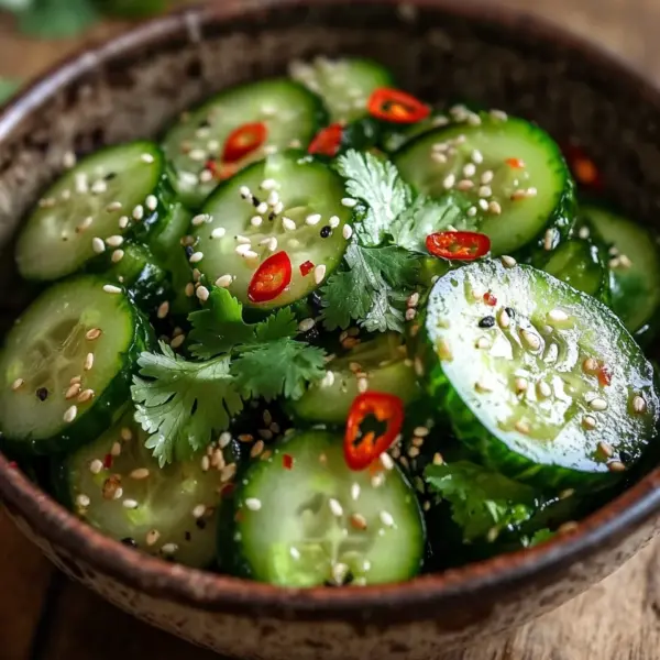 Würziger Asiatischer Gurkensalat
