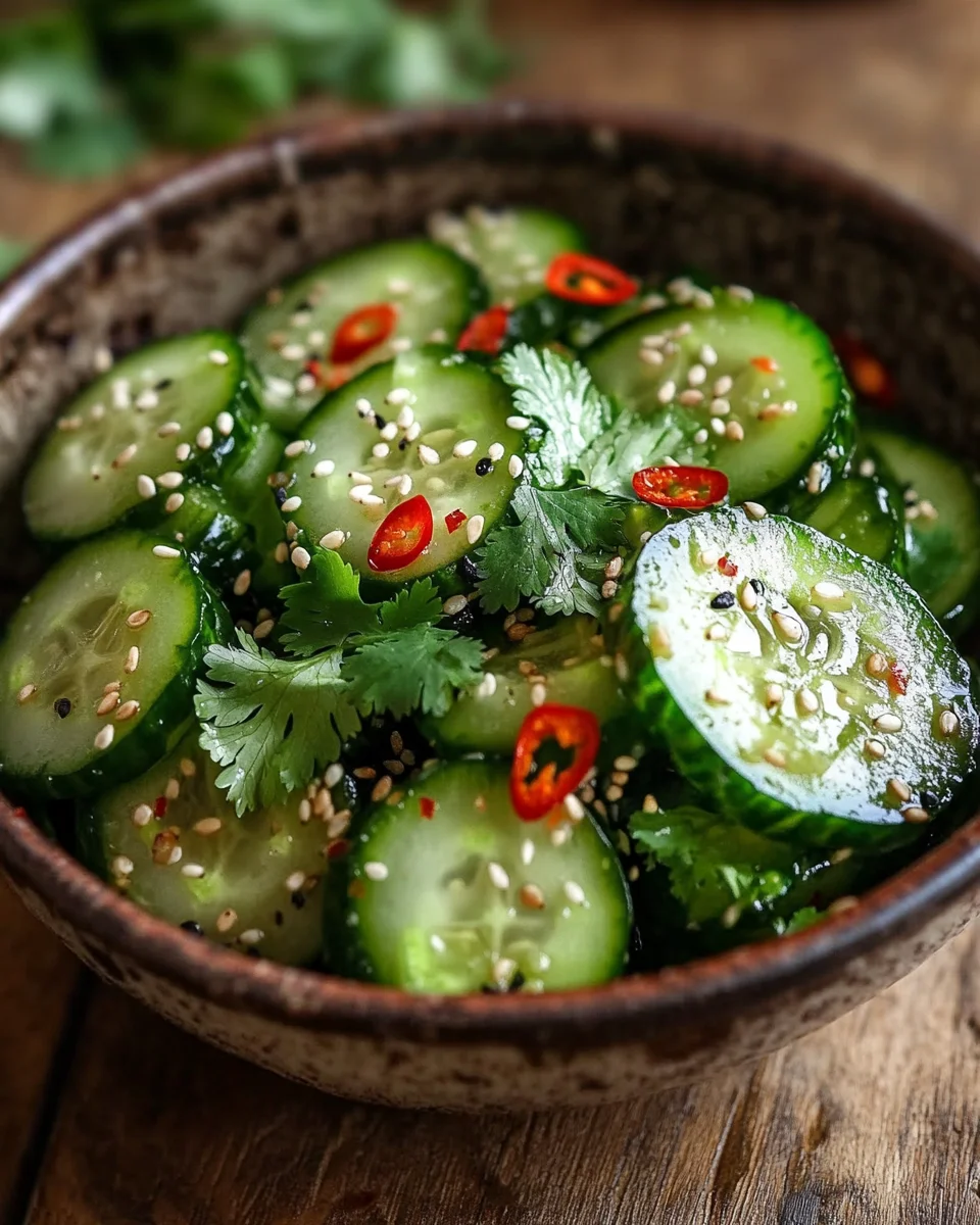 W&uuml;rziger Asiatischer Gurkensalat